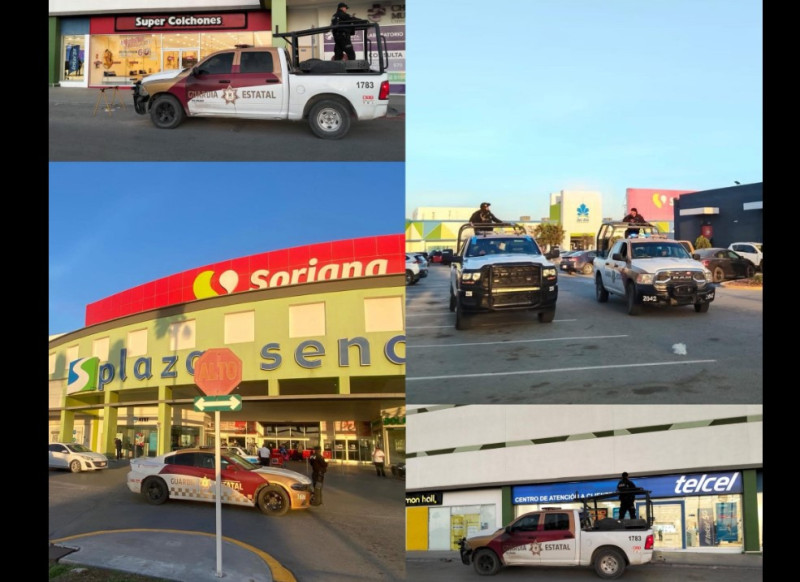 Despliegan operativo de seguridad en centros comerciales