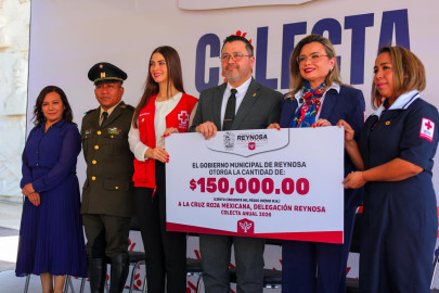 Recibió Cruz Roja donativo del Gobierno de Reynosa por 150 Mil Pesos