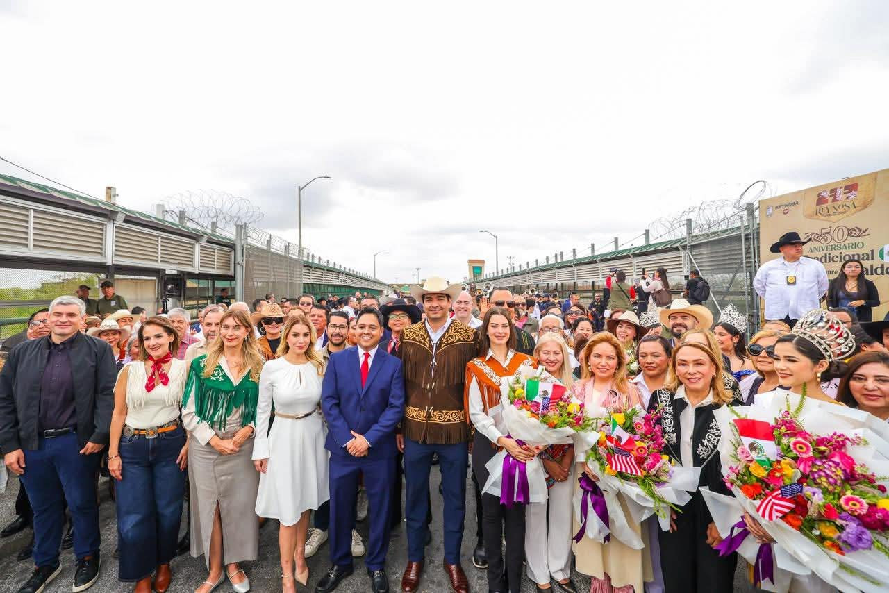 Celebraron Alcaldes Carlos Peña Ortiz y Sergio Coronado Jr. Tradicional Abrazo binacional Reynosa-Hidalgo