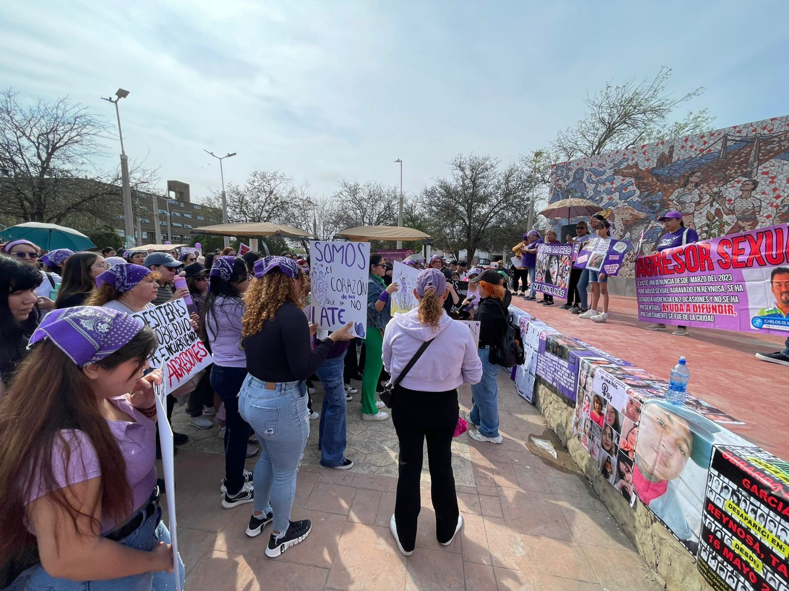 Con marcha y testimonios, mujeres conmemoran el 8M en Reynosa
