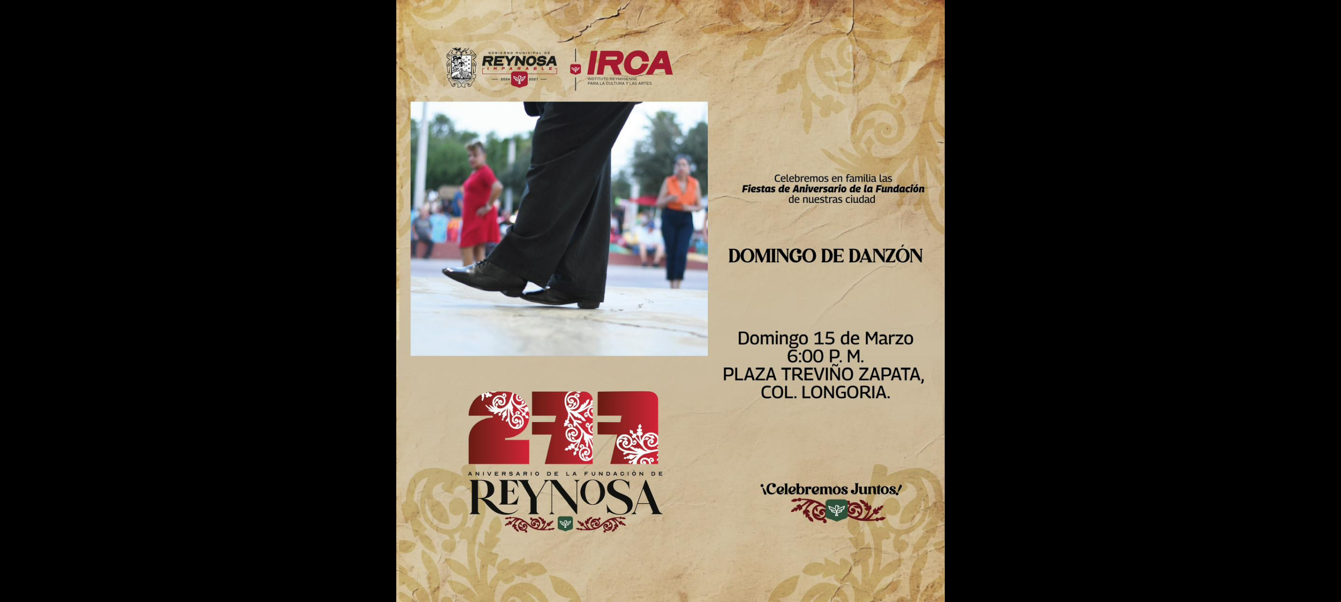 Plazas Miguel Hidalgo y Treviño Zapata, Foros de Arte y Cultura en el 277 Aniversario de la Fundación de Reynosa