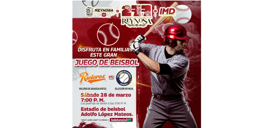 Enfrentarán Rieleros de Aguascalientes a la Selección de Beisbol de Reynosa