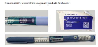 Cofepris alerta por falsificación de Ozempic