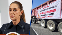 “No fue lo que habían dicho”: Sheinbaum minimiza bloqueos de transportistas y agricultores