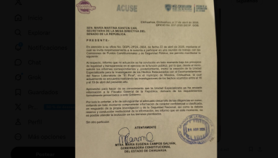 Maru Campos rechaza reunión en Senado sobre agentes de la CIA