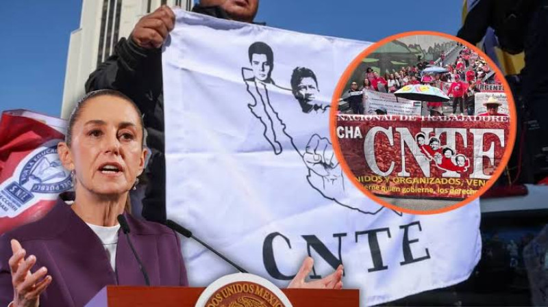 CNTE mantiene presión y pide intervención directa de Sheinbaum en negociaciones