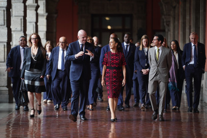 Sheinbaum recibe a Gianni Infantino en Palacio Nacional previo al arranque del Mundial 2026