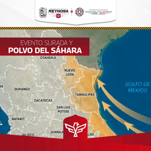 Protección Civil alerta por polvo del Sahara en Reynosa