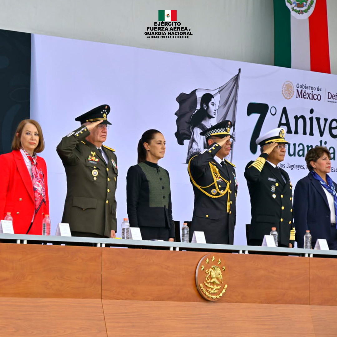 Sheinbaum encabeza ceremonia por el 7º aniversario de la Guardia Nacional