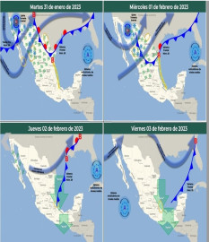 Interacción de frentes fríos causa baja en temperatura 