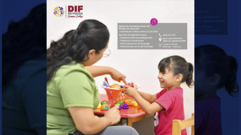 Ofrece DIF Reynosa Servicios de psicología para menores de edad