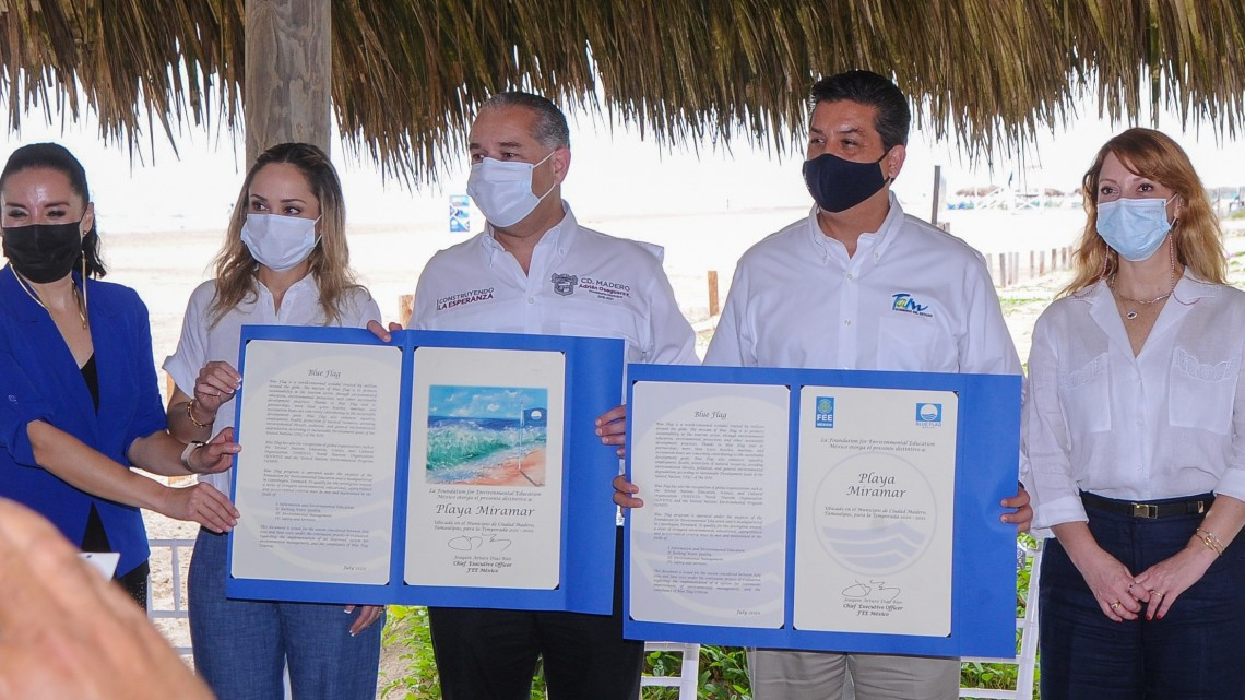 Recibe Playa Miramar certificación internacional por su calidad turística y cuidado del medio ambiente
