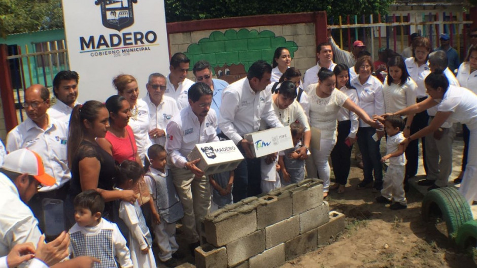 Construirán salón de clases en jardín de niños "Las Flores"