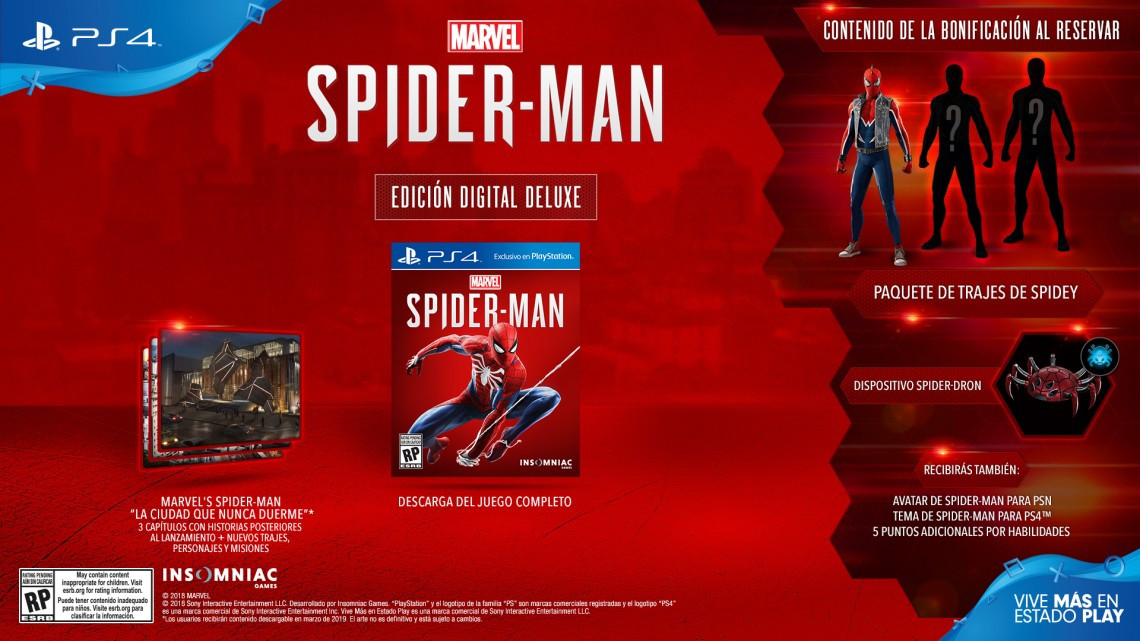 Spider-Man llegará el 7 de septiembre a PS4