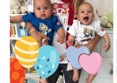 Ana Kournikova y Enrique Iglesias presentan a sus cuates