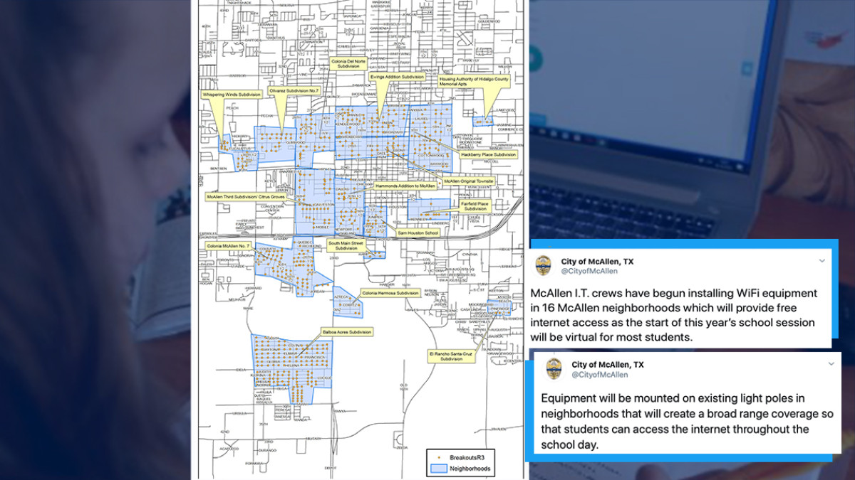 Instalan equipos de Wi-Fi gratuito en 16 vecindarios de McAllen