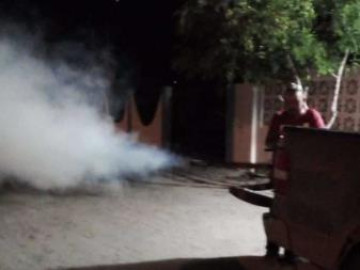 Residentes de Plan de Alazán realizan trabajos de fumigación contra mosquitos