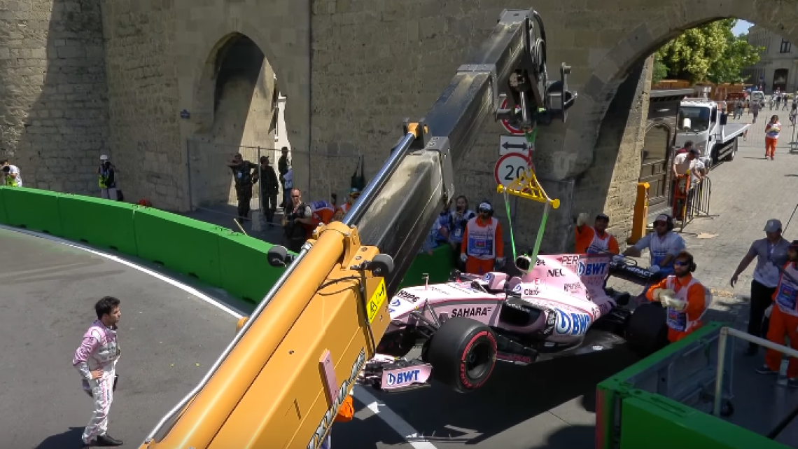 Checo Pérez sufre accidente