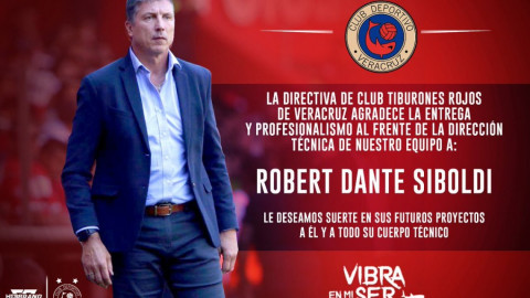 Siboldi deja de ser director técnico del Veracruz