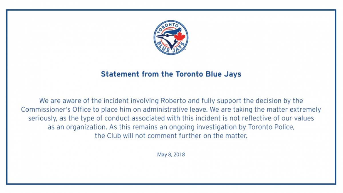 Arrestan al pitcher Sinaloense Roberto Osuna de Toronto Blue Jays,  por agredir a una mujer