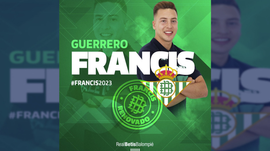  Francis Guerrero renueva su contrato con el Real Betis