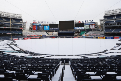 ¡Yankee Stadium bajo nieve!