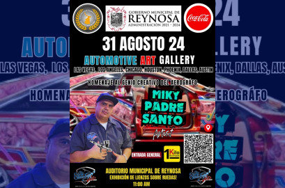 Invita Gobierno de Reynosa a apreciar al genio del aerógrafo Miky Padre Santo