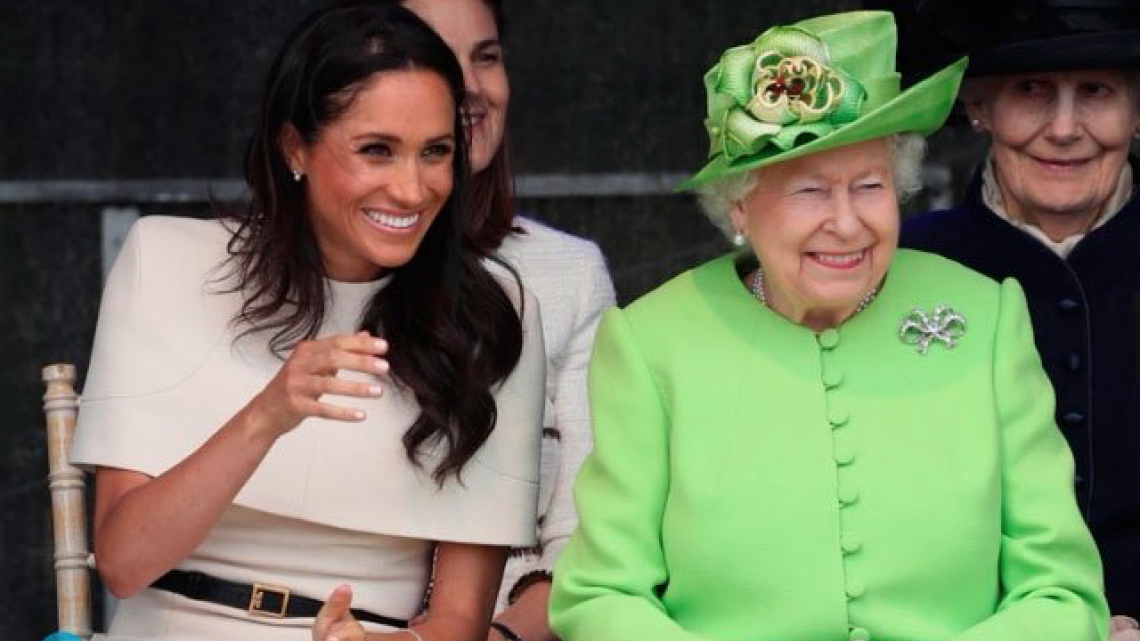 Meghan Markle en su primer evento sola con la reina Isabel II