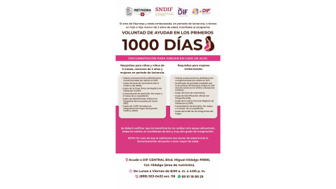 Invita DIF Reynosa a registrarse al programa “Voluntad de Ayudar en los Primeros 1000 Días”