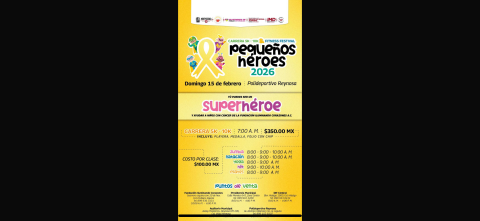 Invitan a correr por una gran causa en la Carrera ‘Pequeños Héroes 2026’ en Reynosa