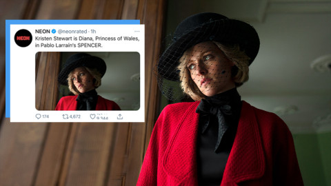 Revelan primera imagen de Kristen Stewart como la Princesa Diana