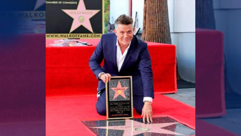 Alejandro Sanz recibe su propia estrella en el Paseo de la Fama
