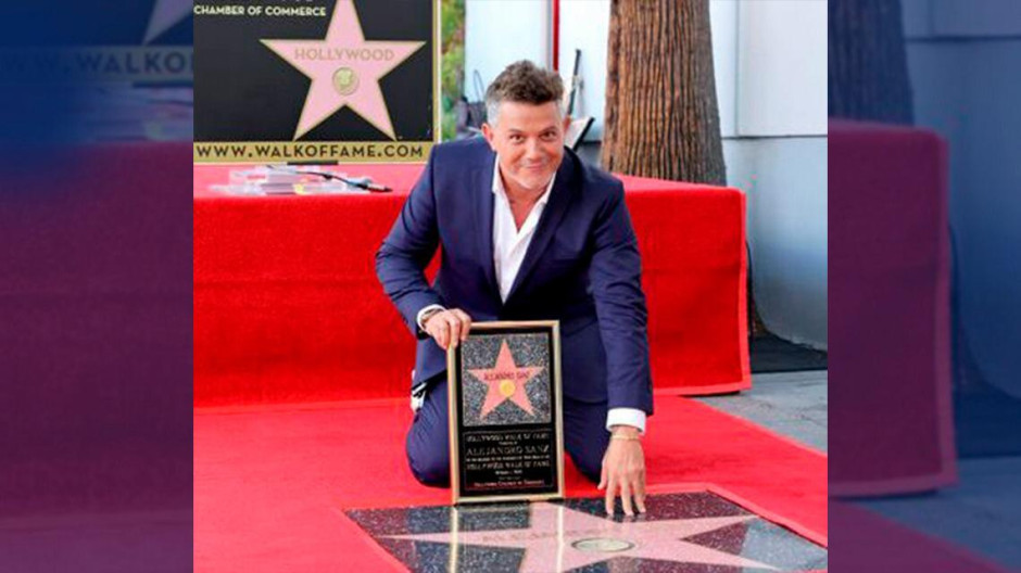 Alejandro Sanz recibe su propia estrella en el Paseo de la Fama