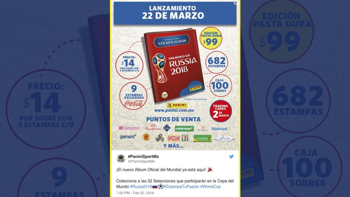 Ya hay fecha para el álbum Panini del Mundial