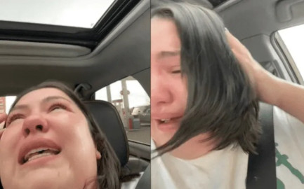 Joven acuede a peluquería para un corte de cabello y llora tras el resultado