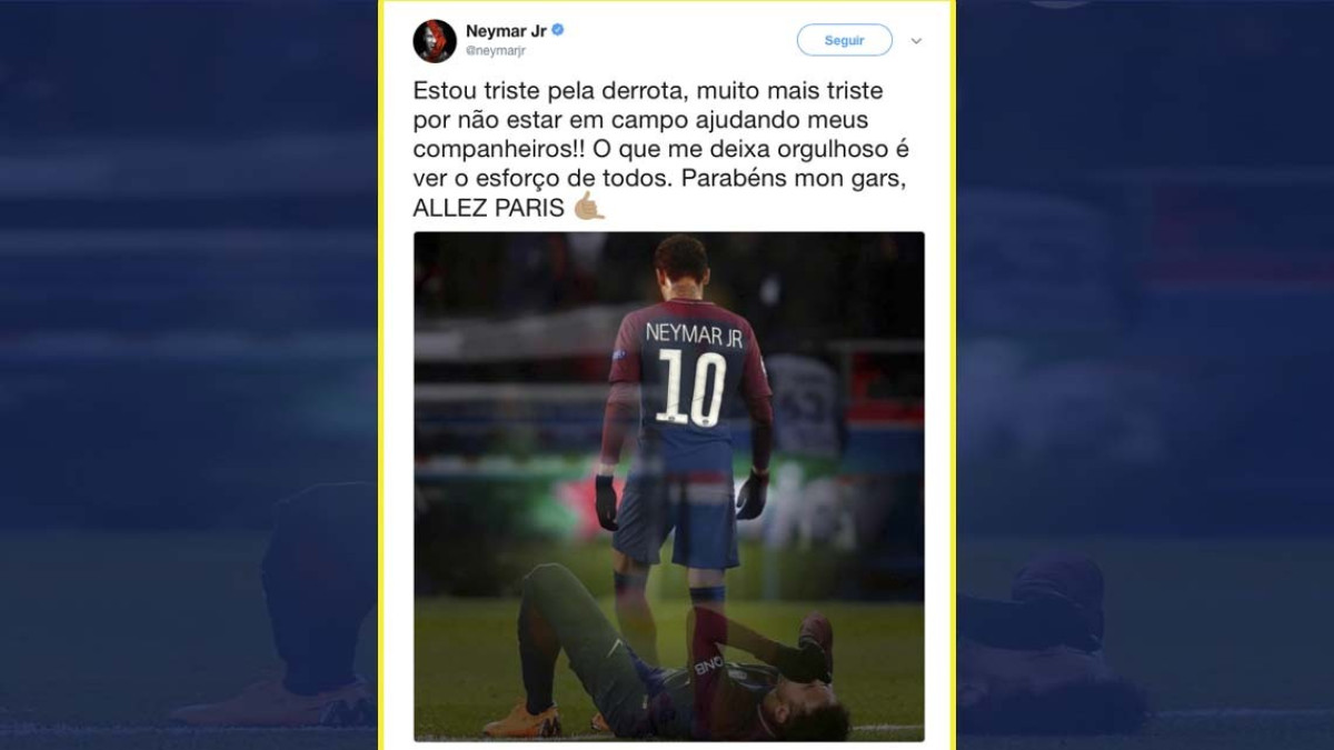 El mensaje de Neymar tras la derrota del PSG