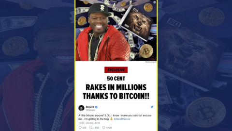Rapero 50 Cent amasa fortuna en bitcoins