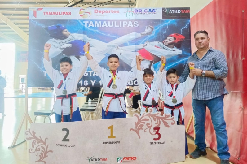 Lograron Taekwondistas reynosenses 20 Medallas en Torneo Estatal
