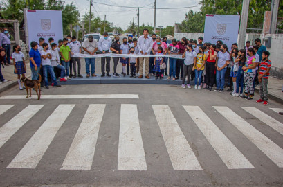 El Gobierno Municipal le sigue cumpliendo al pueblo de Matamoros; entrega nuevas obras de pavimentación