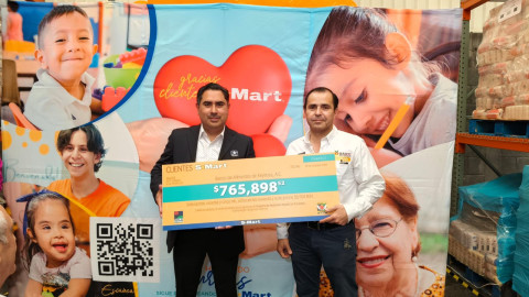 Banco de Alimentos recibe 765 mil pesos del redondeo Smart