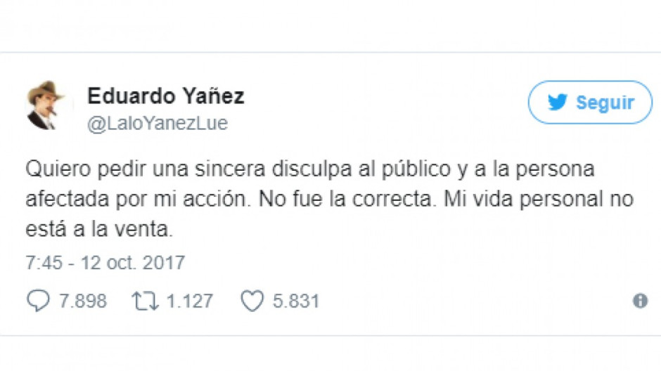 Se disculpa Eduardo Yáñez por golpear a reportero