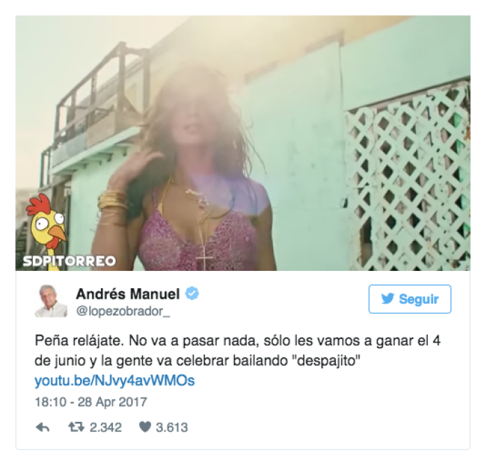 AMLO hace promoción de "Despajito"