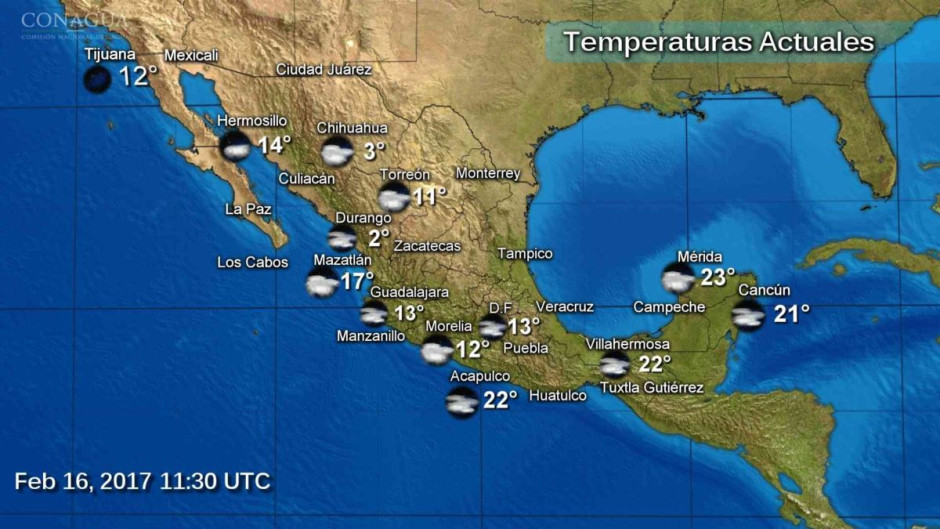 Prevén lluvias en la mayor parte del país