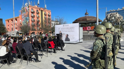 Conmemoran 107 aniversario de la Constitución Mexicana