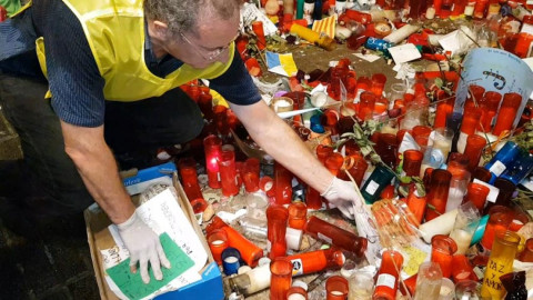 Barcelona retira los altares de Las Ramblas