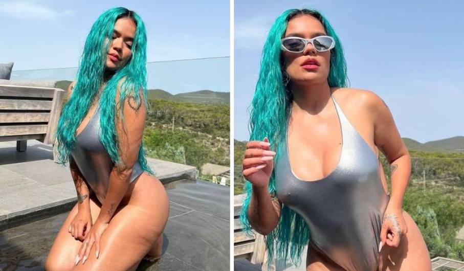 Karol G enciende las redes sociales al posar en bikini