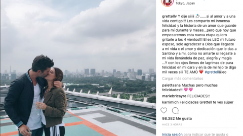 Grettell Valdez presenta a su prometido