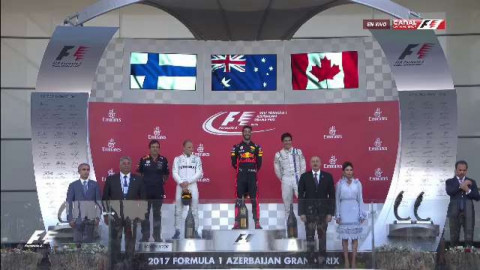 Daniel Ricciardo (Red Bull) gana el Gran Premio F1 de Azerbaiyán