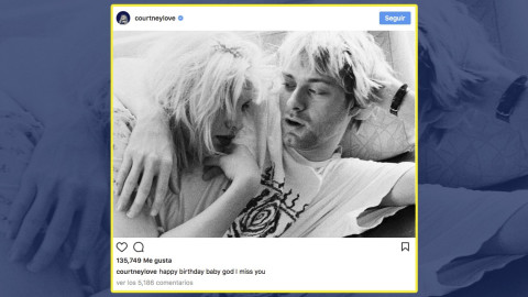Courtney Love le rinde homenaje a Kurt Cobain