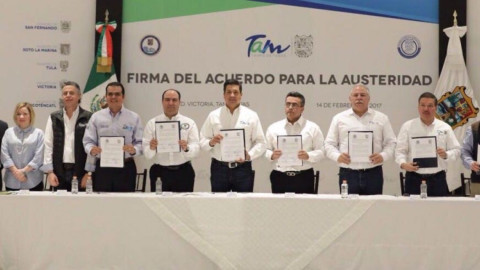 Firman Alcaldes, Poderes y CDV Acuerdo de Austeridad